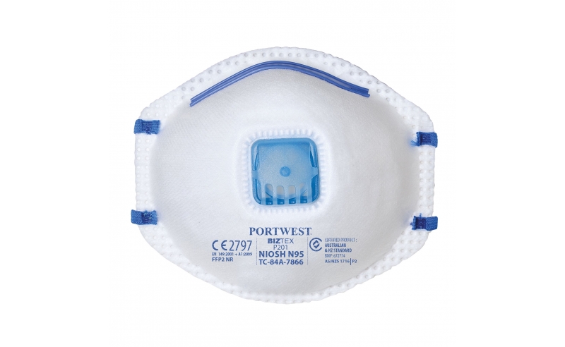 Portwest FFP2V Respirator Face Mask 