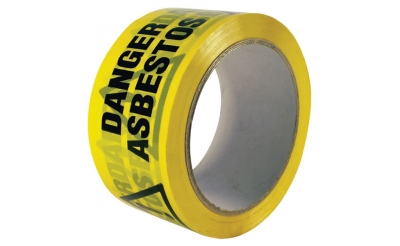 Asbestos Danger Warning Tape 50mm x 66m